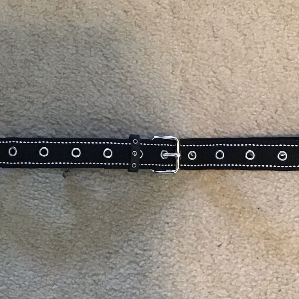 Black Belt with Silver Buckle